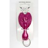 Tangle Angel Baby Keyring Detangling Brush - Fuchsia/Black