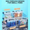 6PCS Stackable Storage Bins,Secure Snap-Lock Lids,Clear Plastic Organizer Boxes