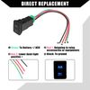 Hihaha 1 Set Spotlight Button Switch Motor Boat Switch with Cable for Toyota Interior LED Light Switch Panel Waterproof Blue