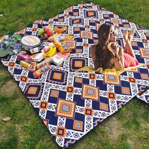 Outdoor Picnic Blankets 79''x79'' Waterproof Sandproof Beach Blanket Waterproof