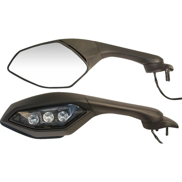 Emgo Right Side View Black Cat Eye Mirror (20-37501)
