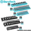 DURATECH 6PC Magnetic Socket Organizer Set 1/4" 3/8" 1/2" Socket Tray SAE Metric