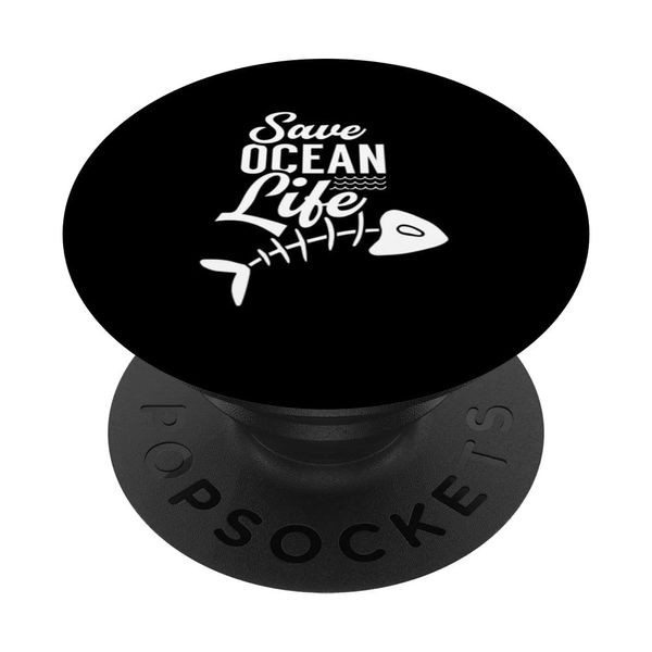 Save The Ocean Life Conservation Sea Pollution Plastic PopSockets Swappable PopGrip
