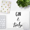 JUNIWORDS Mauspad Mousepad, Gin & Liebe (1009537)