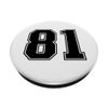 Number #81 Black Sport Number PopSockets Adhesive PopGrip