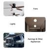 Double SPST On-Off Switch with Bezel, 12V Light Switch for RV, Camper(Black)