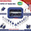 WORKPRO 15PC 1/4" Shank Router Bits Set Tungsten CARBIDE TIPPED ROUTER BIT w/Box