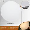 PATIKIL 7.5" Diameter Lampshade Diffuser, 2 Pcs 1.7mm Thick Round Diffuser Sheet for Drum Lampshades, Pendants Light, DIY Light Shield, Translucent White