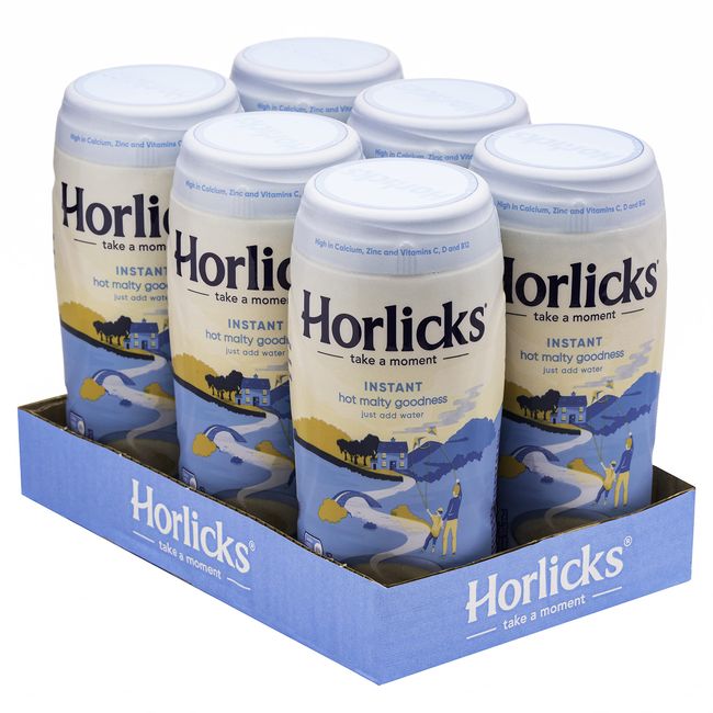 Horlicks Instant Malted Milk 400g (Pack of 6) Just add water, Horlicks Instant Malted Milk Powder. High in Calcium, Zinc, Vitamin C, Vitamin D & Vitamin B12.