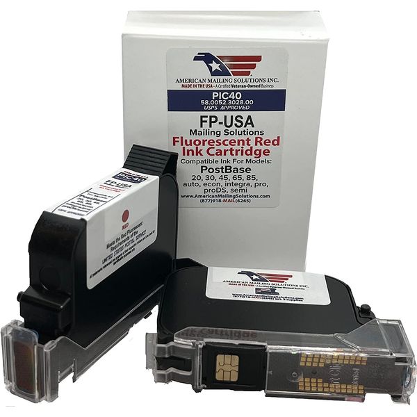 FP PIC40 Replacement Red Ink Cartridge for PostBase Series Meters