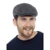 Tom Franks Men’s Lined Checked Flat Cap Grey L/XL