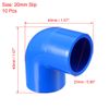 sourcing map 20mm Slip 90 Degree PVC Pipe Fitting Elbow Coupling Adapter Blue 10 Pcs