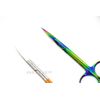 IRIS MICRO SCISSORS 4.5" CURVED+STRAIGHT GERMAN RAINBOW SCISSORS SURGICAL  2PC