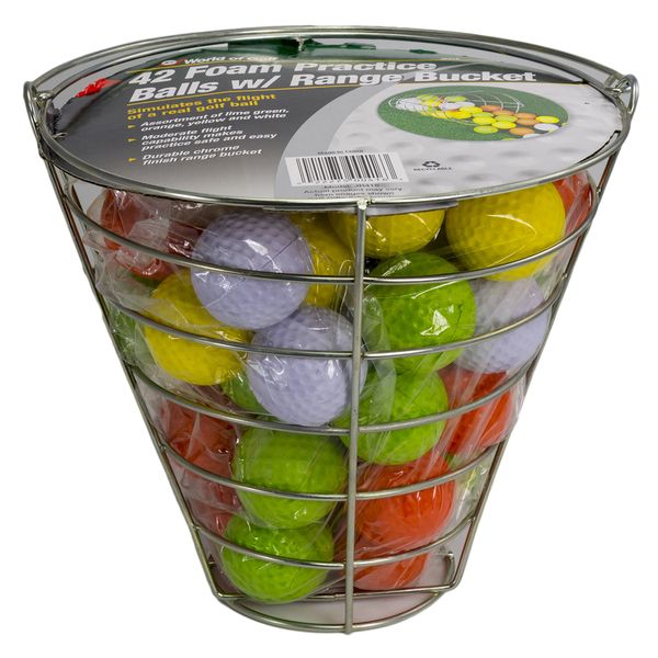 Jef World of Golf Foam Practice Balls (42 Multi-Colored Balls)