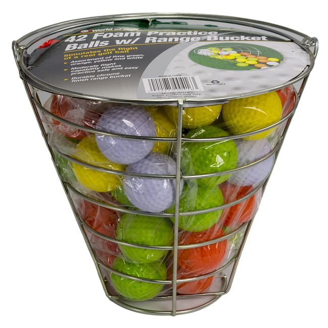 Jef World of Golf Foam Practice Balls (42 Multi-Colored Balls)