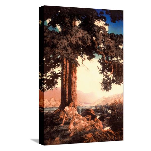 ART.COM Stretched Canvas Print Hilltop by Maxfield Parrish, 12" x 18"