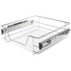 Heavy Duty Kitchen Pull Out Wire Basket Base Unit Storage in Various Sizes (500mm (Actual Width = 414mm))