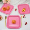 Unique Party 31437 - 23cm Square Hot Pink Party Plates, Pack of 14