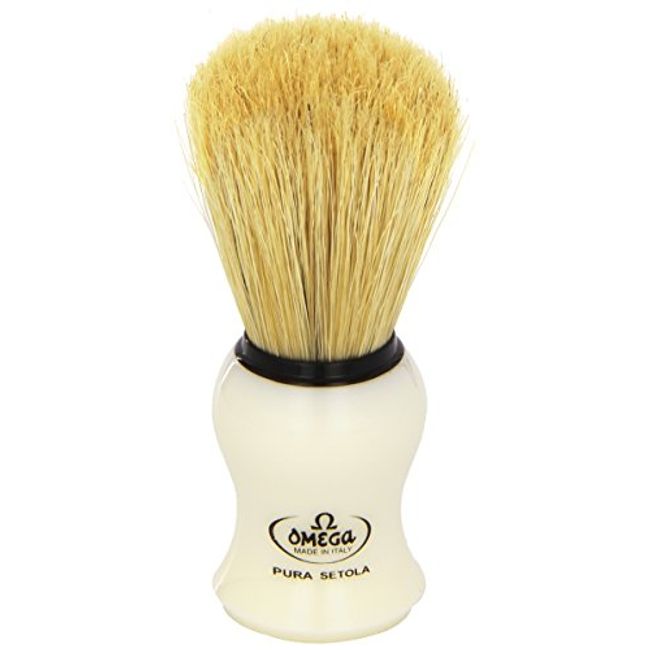 Omega #10066 Shaving Brush Mock Ivory Handle