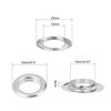 sourcing map Grommet Tool Kit 15 Sets 1/2" Copper Eyelets with 3pcs Setting Tools, 12mm Inside Dia. Silver Tone