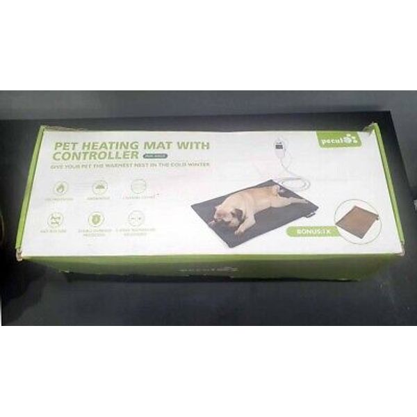 Pecute Pet Heat Pad Medium 40x50cm, Adjustable Temp & Timing Safe Controller