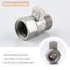 APLusee Shower Head Shut Off Valve, Solid Brass Water Flow Restrictor with Adjustable Lever, Brushed Nickel
