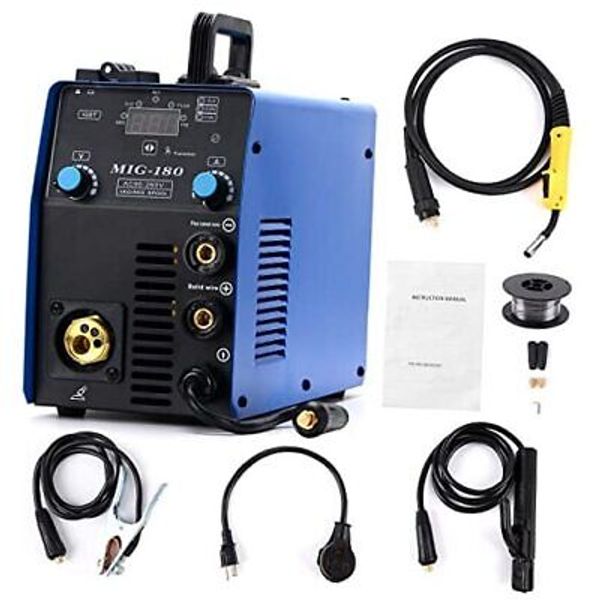 180Amp MIG Welder,110V&220V 3 in 1 MIG&ARC&Lift TIG Gas/Gasless Inverter Multi