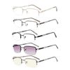 Eyekepper 5-pack Rectangle Metal Half-rim Spring Hinges Reading Glasses Include Computer Readers +4.0
