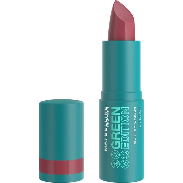 MAYBELLINE Green Edition Butter Cream High-Pigment Bullet Lipstick, Lagoon,