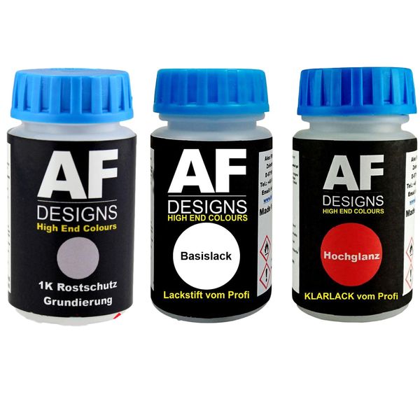 Alex Flittner Designs Lackstift geeignet für Plymouth R75 Wild Berry Perl Metallic Klarlack Grundierung Autolack Set
