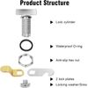 Thumb Operated Offset Cam Lock, 1-3/8” RV Storage Locks 5PCS Cabinet Locks 5PCS