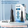 Water Dental Flosser Cordless for Teeth - Nicwell 4 Modes Dental Oral Irrigator, Portable and Rechargeable IPX7 Waterproof Powerful Battery Life Water Teeth Cleaner Picks for Home Travel Black