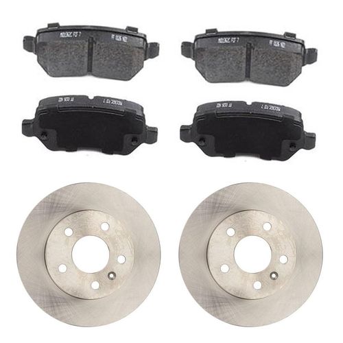 Nxolnf 4X Brake Rotors 10.36 inch (263.2mm) and Ceramic Pads Kit Rear for Chevrolet Astra 2.2L 2001 2002 2003, for Chevrolet Astra 2.4L 2004 2005 2006, for Chevrolet Meriva 1.8L 2007 2008