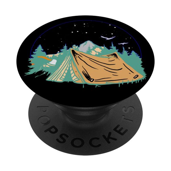Camping Tent Under A Stary Sky PopSockets Swappable PopGrip