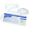 Westcott Five Piece Math Tool Kit, Blue and Gray (14550), 7.3 Inches
