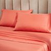 Superior Cotton-Blend 2-Piece Solid Pillowcases - King, Coral