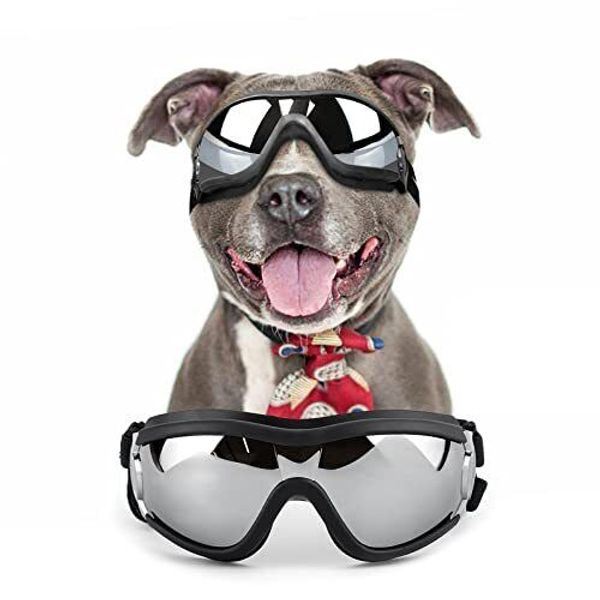 Dog Sunglasses Wind Dust Protection Eyewear Pet Goggles for Medium to Large Dogs