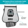 M&P 9MM Holster, OWB Paddle Holster Fit Smith & Wesson M&P 9MM/.40 M2.0 Full Size 4.25'' and M2.0 Compact 4'' 3.6''. Outside Waistband Carry Holster, 360 Adjustable/Index Finger Release- Right Hand