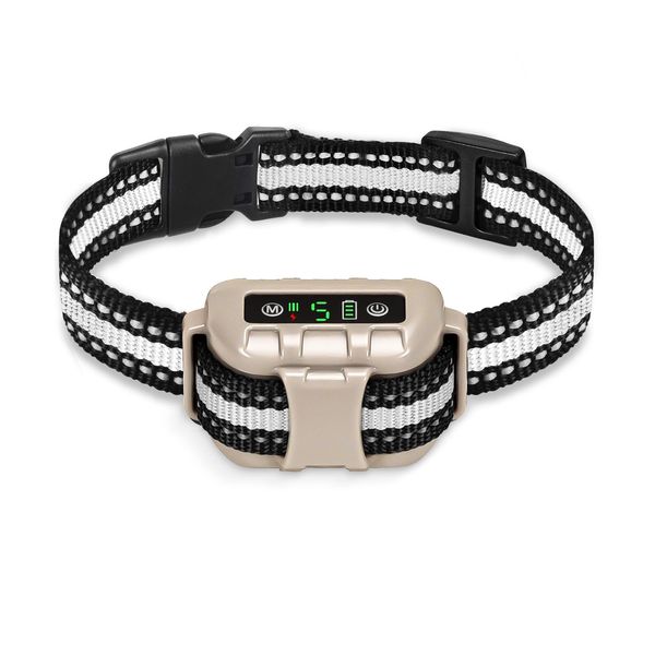 Bark Collar No Bark Collar Rechargeable Anti bark Collar with Adjustable Sens...