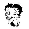 2 x Betty, Laptop Wall Mirror windscreen Window Decal Stickers