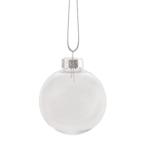 Creative Hobbies® - Bulk Value Pack of 25 pcs - 67mm (2-5/8 Inch) Round Clear Plastic Ball Ornaments - Great for Crafting DIY Christmas Ornaments