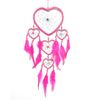 Bali Dream Catcher Pink Heart 11cm x 30cm Silver Web