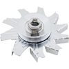 Chrome Single Groove Alternator Pulley with Fan