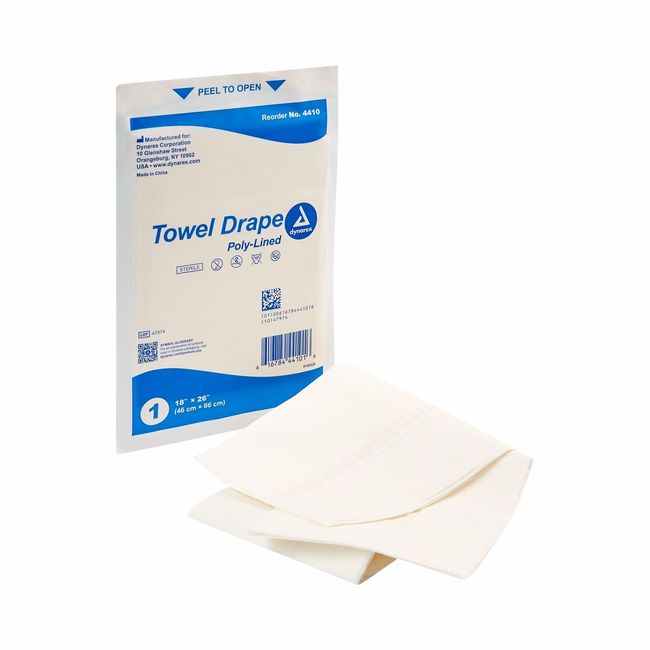 Dynarex General Purpose Drape Towel Drape Sterile 18 W X 26 L 4410 Case of 300