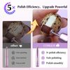 Dark Purple Nail Drill Kit Electric Nail File with 6 Bits Adjustable Speed