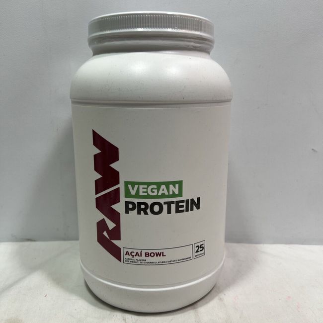 RAW Vegan Protein Powder, Acai Bowl, 757.5 g, 25 Servings, BB 04/25 ~ NEW SEALED