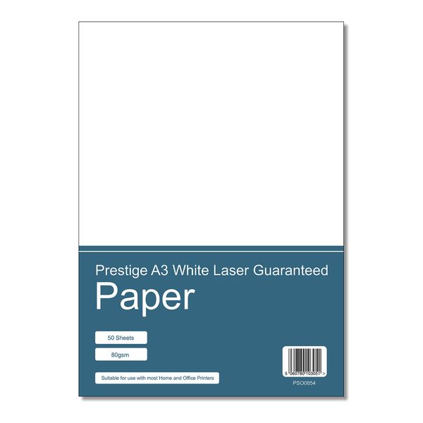 Prestige A3 White Laser/Inkjet Guaranteed Paper 80gsm - 50 Sheets