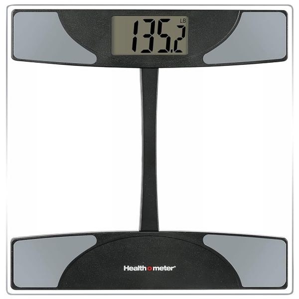 Health o meter Digital Glass Body Weight Tracking Bathroom Scale (Black Gray)