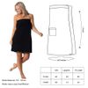 Robe Direct Quick Dry, Lightweight Waffle Spa/Bath Wrap with Adjustable Closure & Elastic Top (Black, Small-Medium)