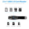 USB 3.0 Card Reader, High-speed SD/Micro Card Reader Memory Adapter-Supports SDXC, SDHC, MMC, RS-MMC, Micro SDXC, SD, SDHC, Support UHS-I